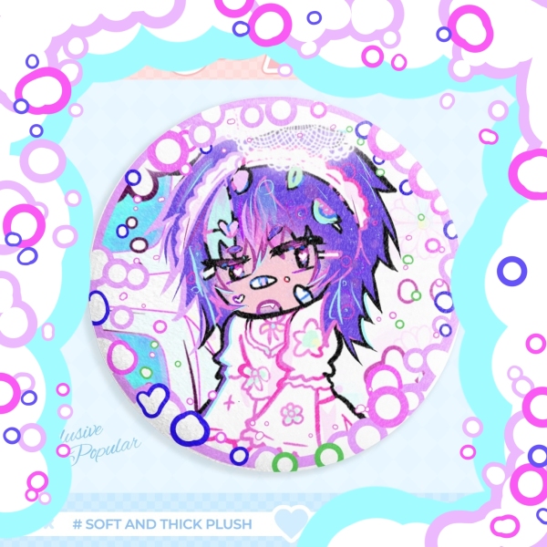 [VSRL+OC] 🌸Rott cute plush fluff badge pin🌷