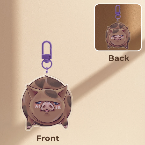 Pig Epoxy Clear Acrylic Keychains