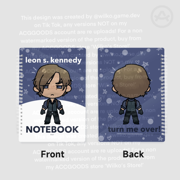 NEW Leon S Kennedy Resident Evil 6 ‘Chibi-er Chibi’ A5 PVC Double-side Spiral Notebook
