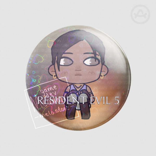 Sheva Alomar Resident Evil 5 Remake - Chibi Badge (Holo Heart)