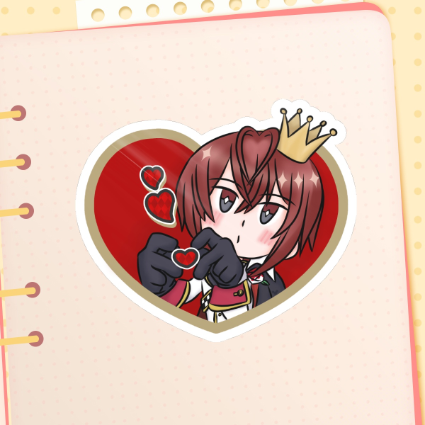 Twisted-Wonderland Heart Pose - Riddle Die Cut Sticker