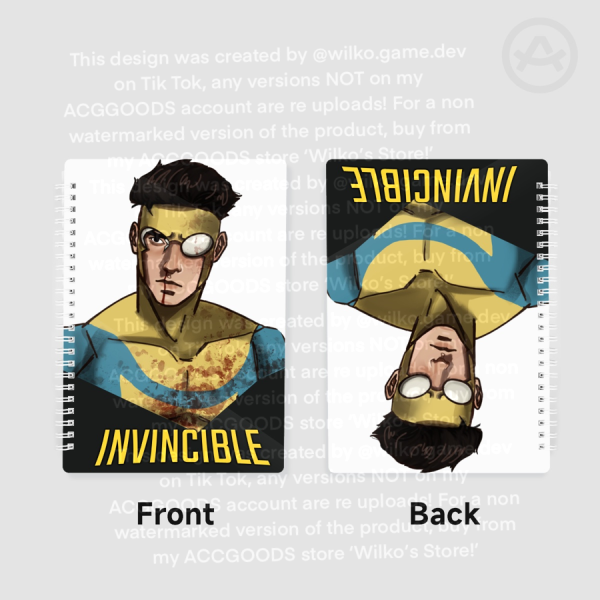 Invincible Mark Grayson Fanart PVC Double-side Spiral Notebook