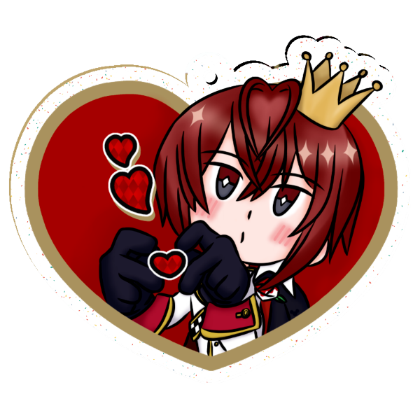 Twisted-Wonderland Heart Pose - Riddle Glitter Acrylic Keychain