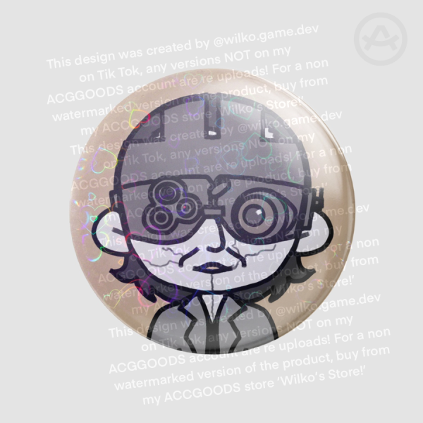 Victor Gideon Resident Evil 9 Requiem Chibi-er Chibi Round Badge (HOLOHEART)