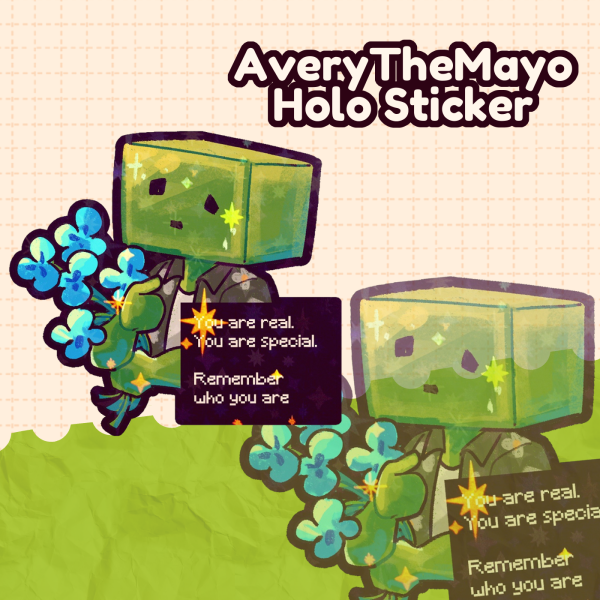 AveryTheMayo Holo Die Cut Sticker