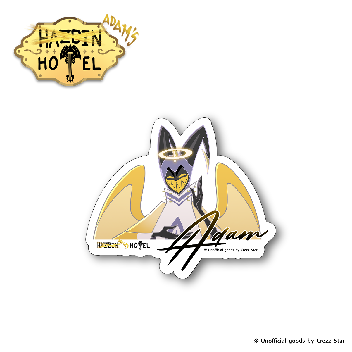 HAZBIN HOTEL Adam rainbow Die-cut sticker