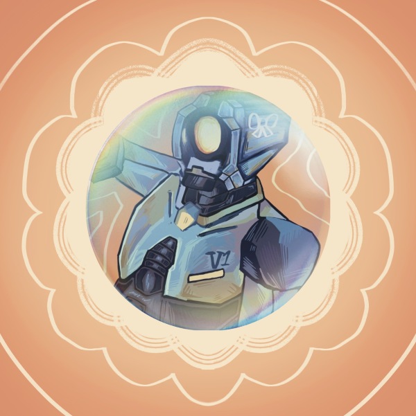 V1 round badge - ultrakill