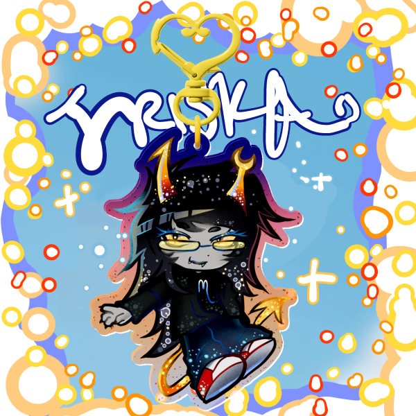 [HOMESTUCK] 🍉🎨vriska Colored Edge glitter Acrylic Keychains⚡️