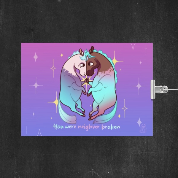 Jayvik "You Were Neighver Broken" Horses A5 Print