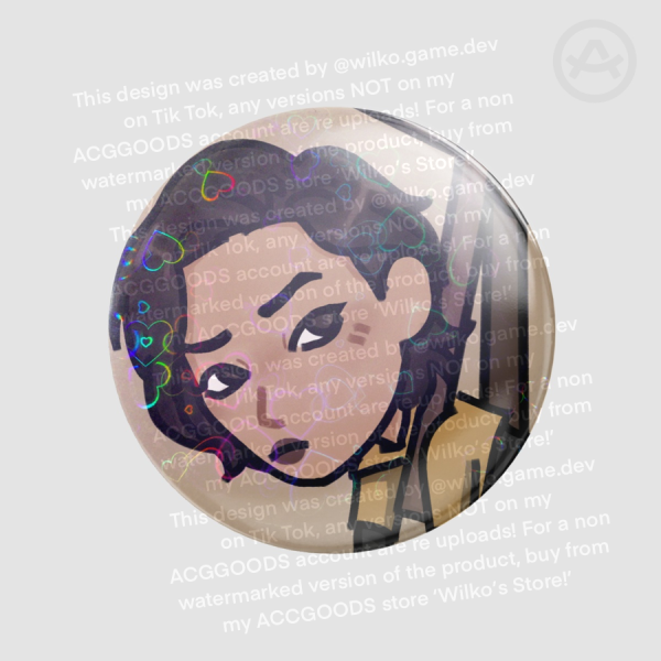Kaitlyn Ka The Quarry Chibi Round Badge (HOLOHEART)