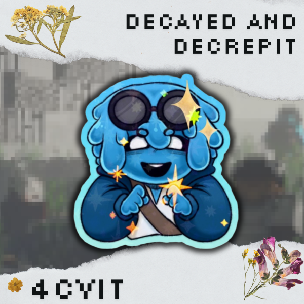 4CVIT Decayed and Decrepit Die Cut Stickers