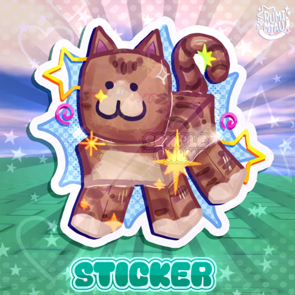 Brown tabby Roblox Cat ✰ Holo Star