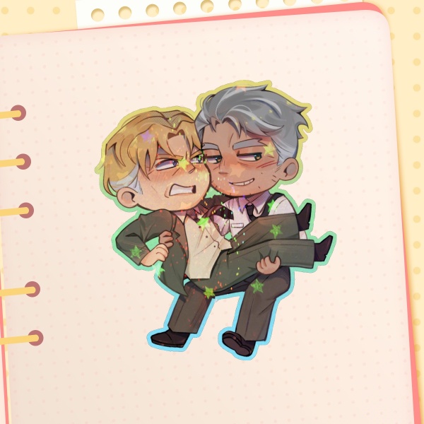 Golden Silver Sticker