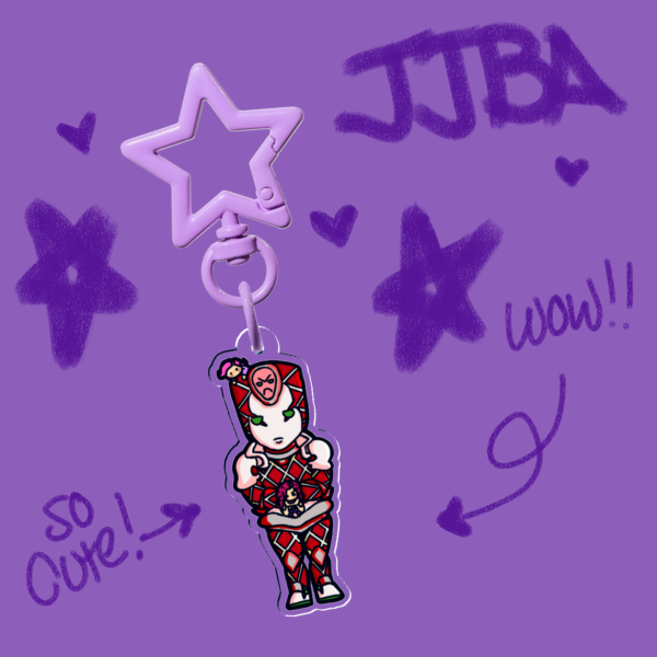 JJBA | KC with Diavolo/Doppio Plush | Keychain