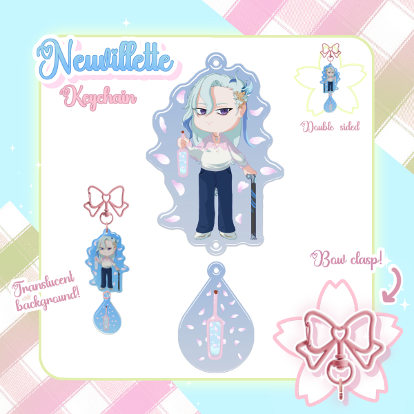 Neuvilette Spring Picnic Collab - Epoxy Keychain
