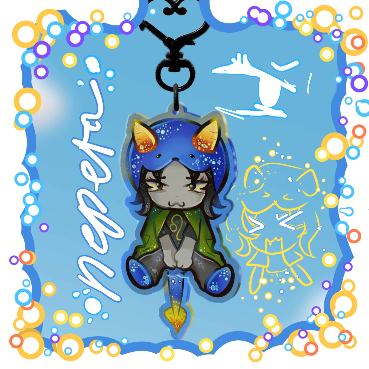 [HOMESTUCK]🎨⭐️nepeta Tail-wagging Pendant keychain ⚡️