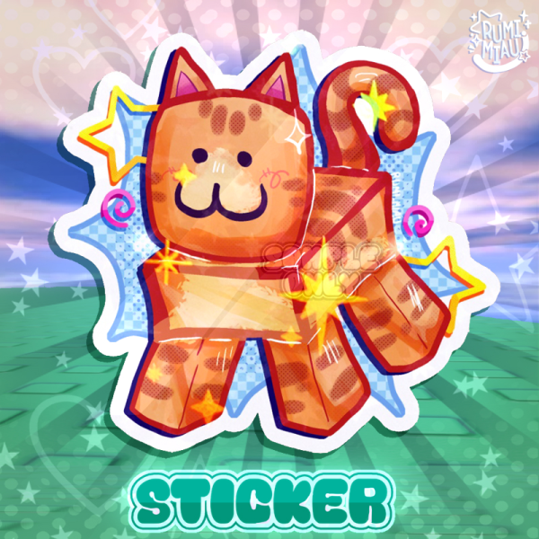 Orange Roblox Cat ✰ Holo Star