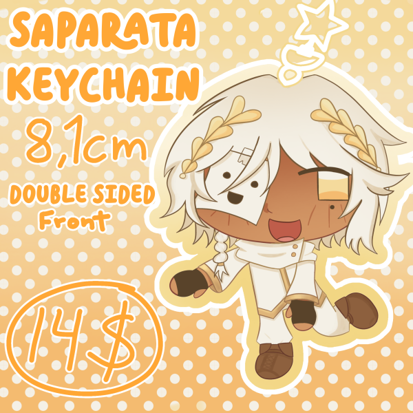 Saparata colored edge keychain