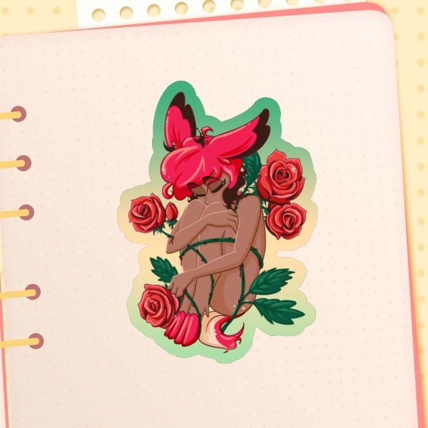 Alastor – Thorns and Roses Sticker