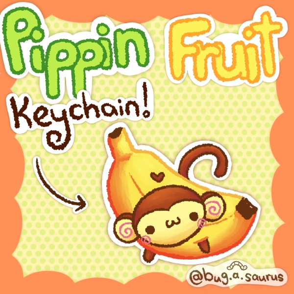 Glitter Pippin Banana Keychain!