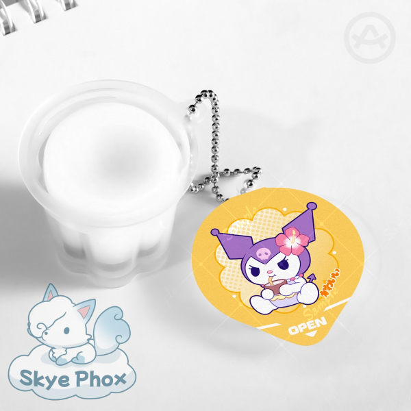Kuro Bunny | Coconut Pudding Squishy Jelly Keychain
