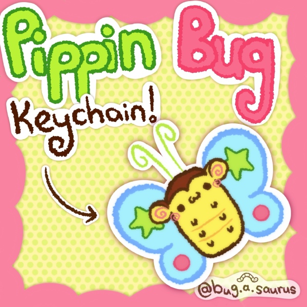 Glitter Pippin Butterfly Keychain!