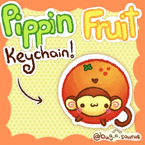 Glitter Pippin Orange Keychain!