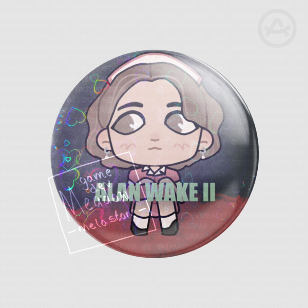 Rose Marigold Alan Wake 2 - Chibi Badge (Holo Heart)