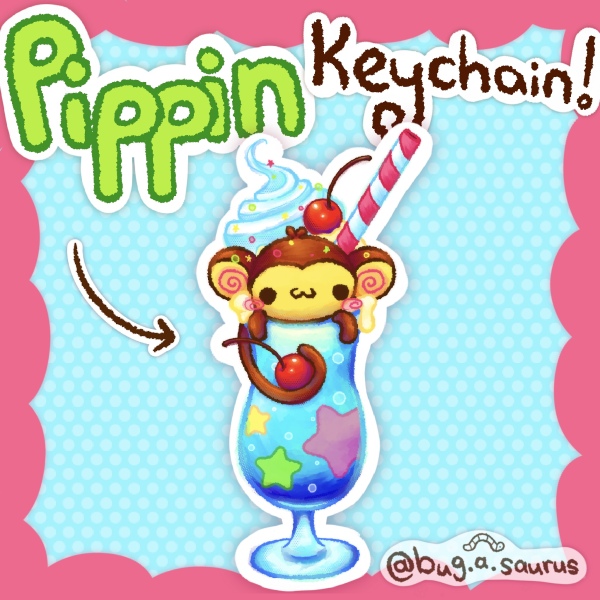 Glitter Pippin Soda Keychain!