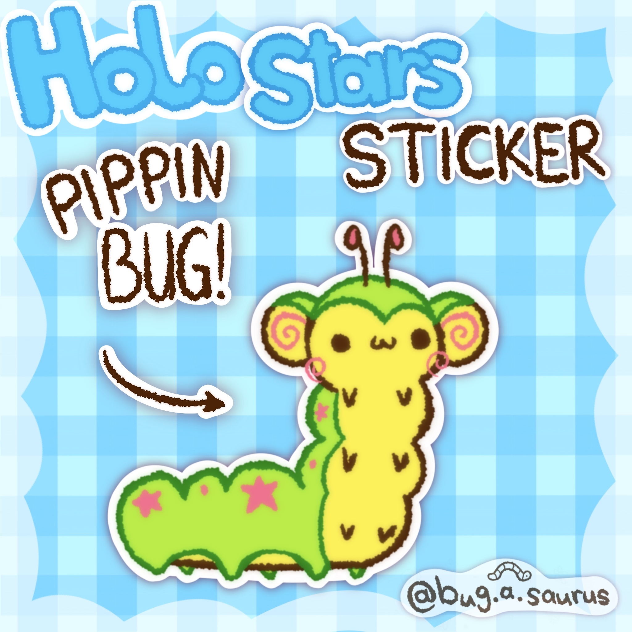 Holo Stars Pippin Caterpillar Sticker