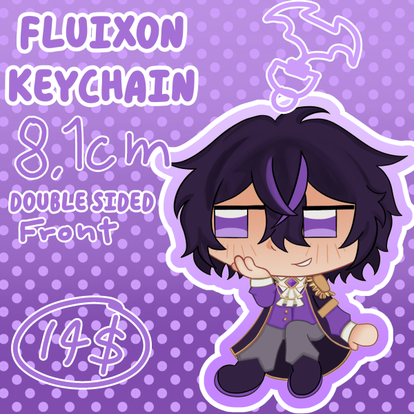 Fluixon colored edge keychain
