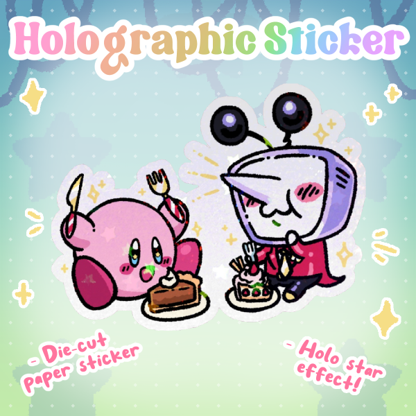 Tenna and Kirby Holo Sticker - [Deltarune]