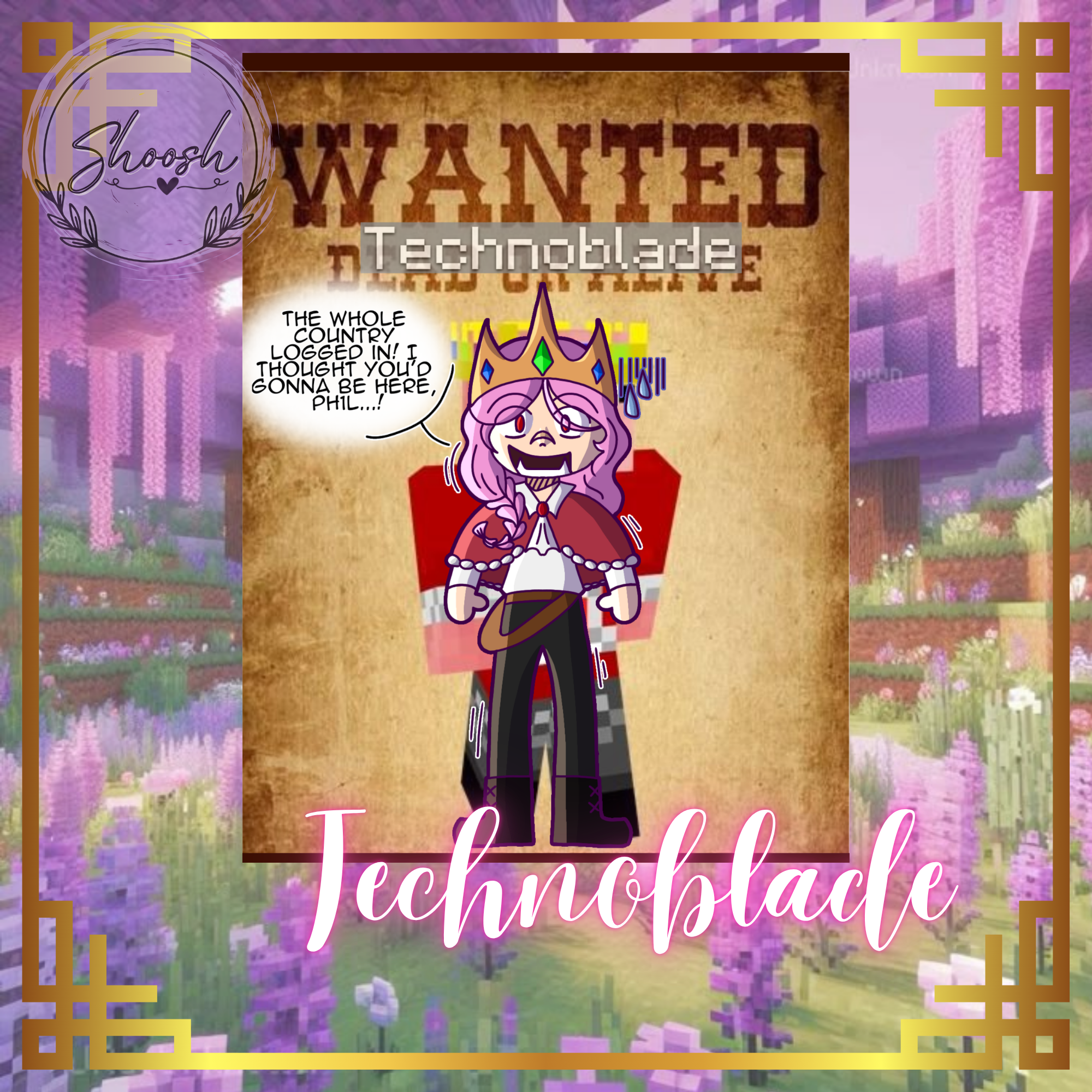 Technoblade Clear PET Vinyl Die Cut Stickers