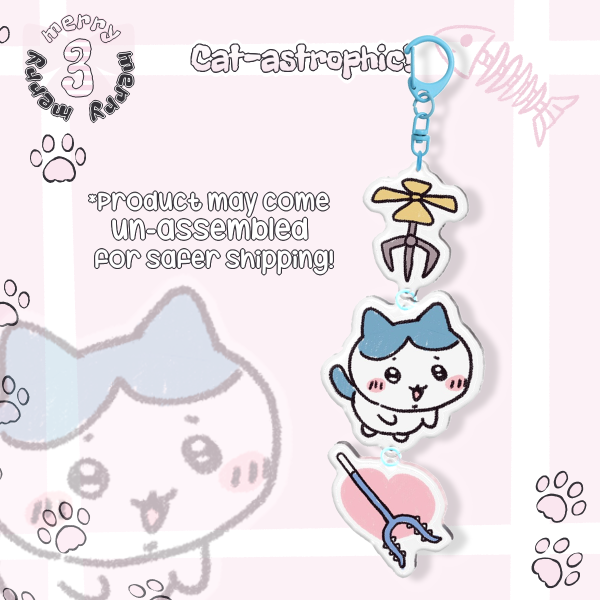 Scribble Hachiware (Acrylic Connection Keychain) :3