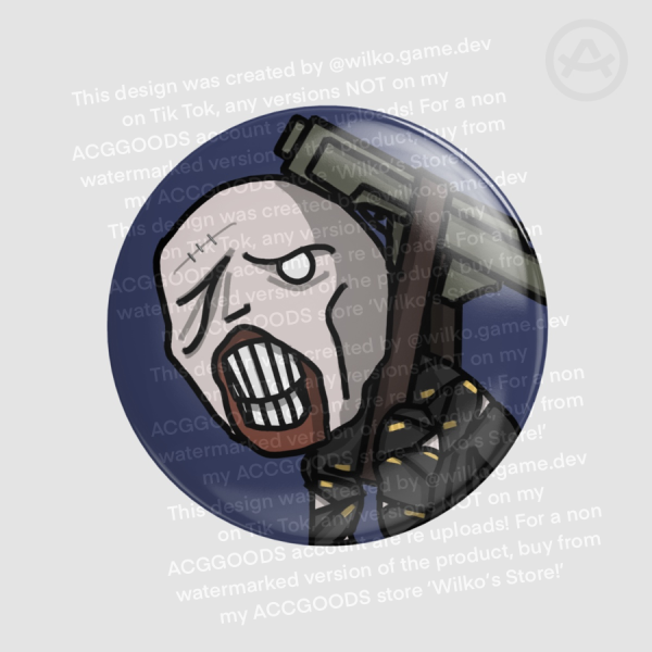 Nemesis Resident Evil 3 Remake Chibi Round Badge (GLOSS)
