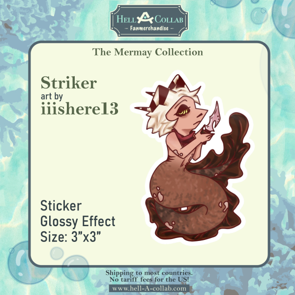 Striker | Glossy Sticker | HellACollab MerMay Collection