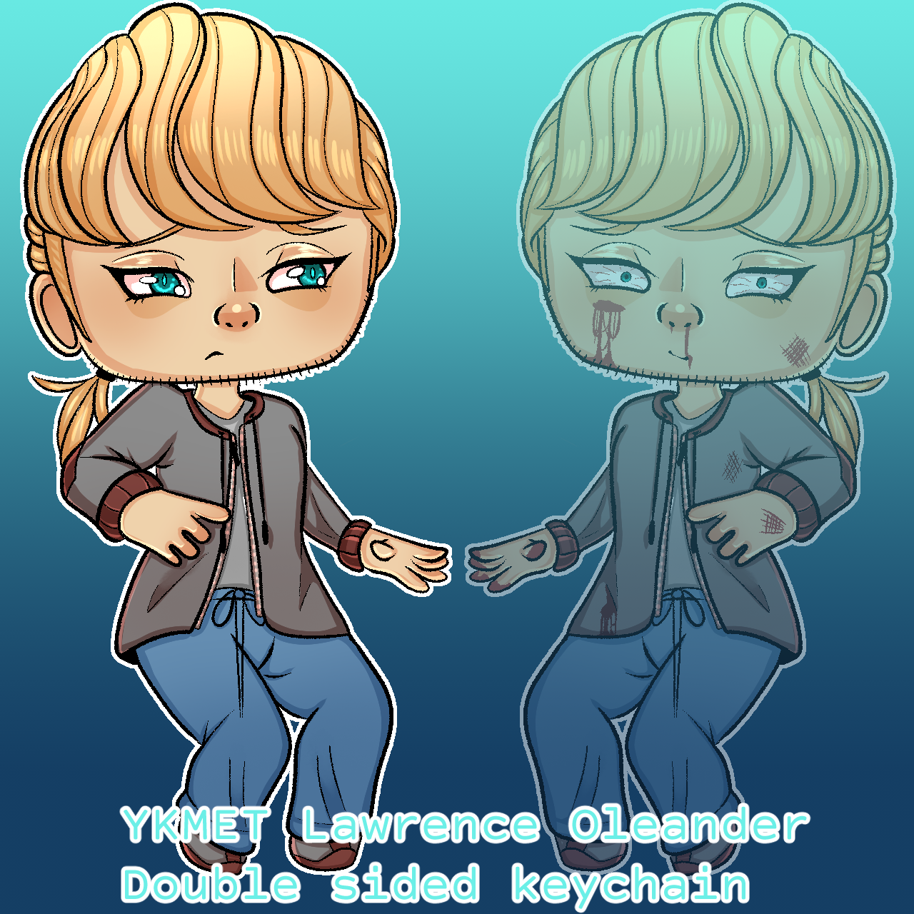 YKMET Lawrence Oleander Double Sided Acrylic Keychain