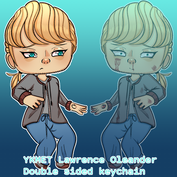 YKMET Lawrence Oleander Double Sided Acrylic Keychain