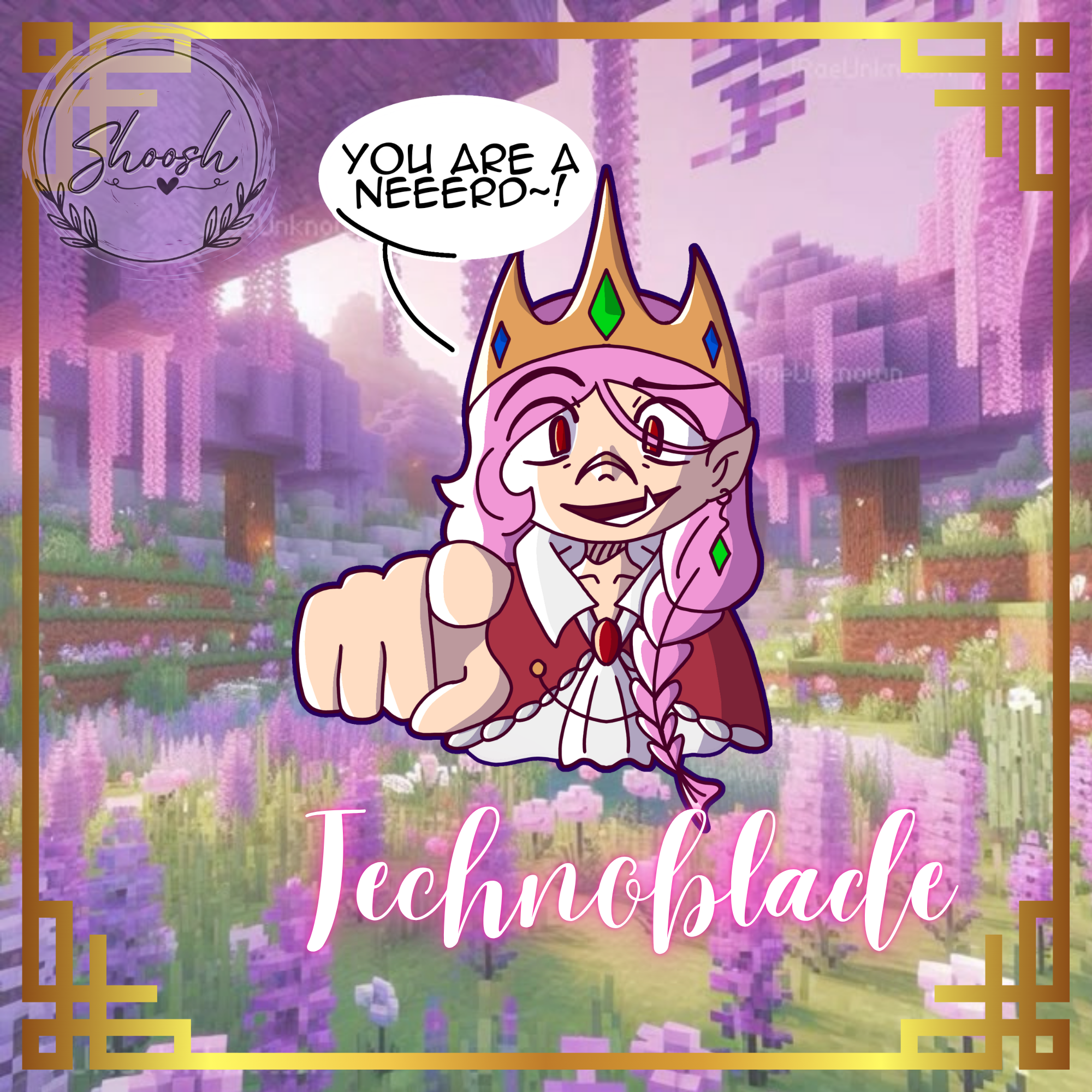 Technoblade Clear PET Vinyl Die Cut Stickers