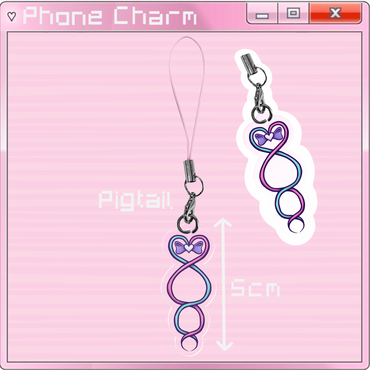 🩷 Kangel Pigtail Phone Charm 🩵