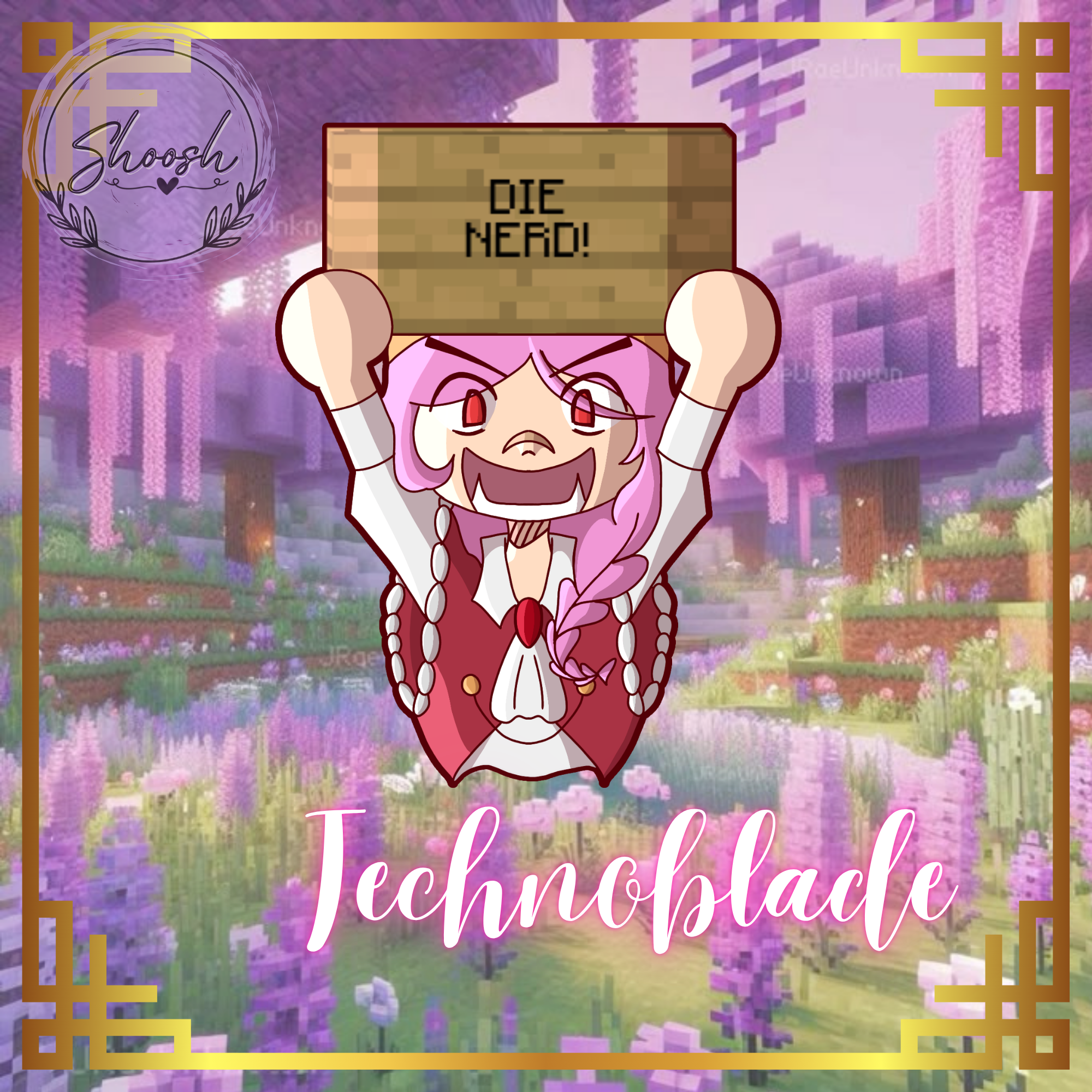Technoblade Clear PET Vinyl Die Cut Stickers