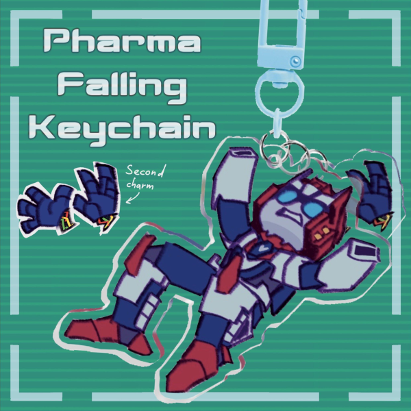 Pharma Falling Acrylic Keychain