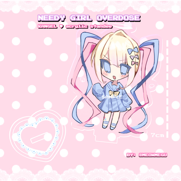 ♡ Needy Girl Overdose KANGEL STANDEE - Acrylic Charm - by: meowmegu ♡