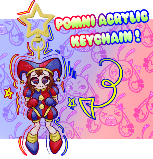 Pomni Acrylic Keychain