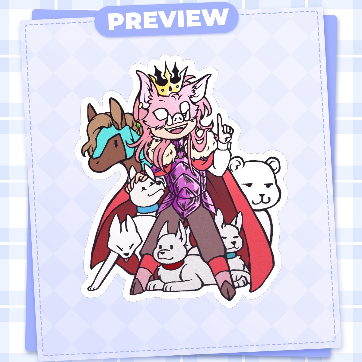 DSMP:  Technoblade - Die Cut Sticker