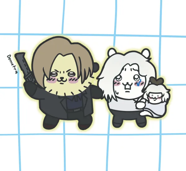 Resident evil requiem chiikawa sticker