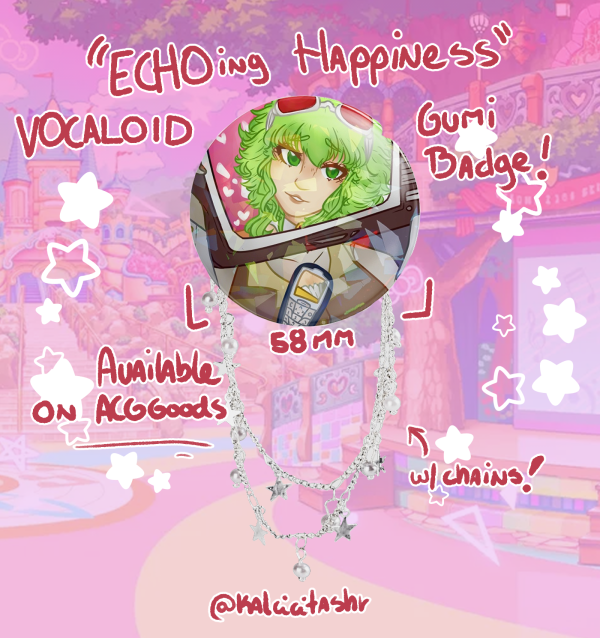ECHOing Happiness - GUMI Badge w/chains