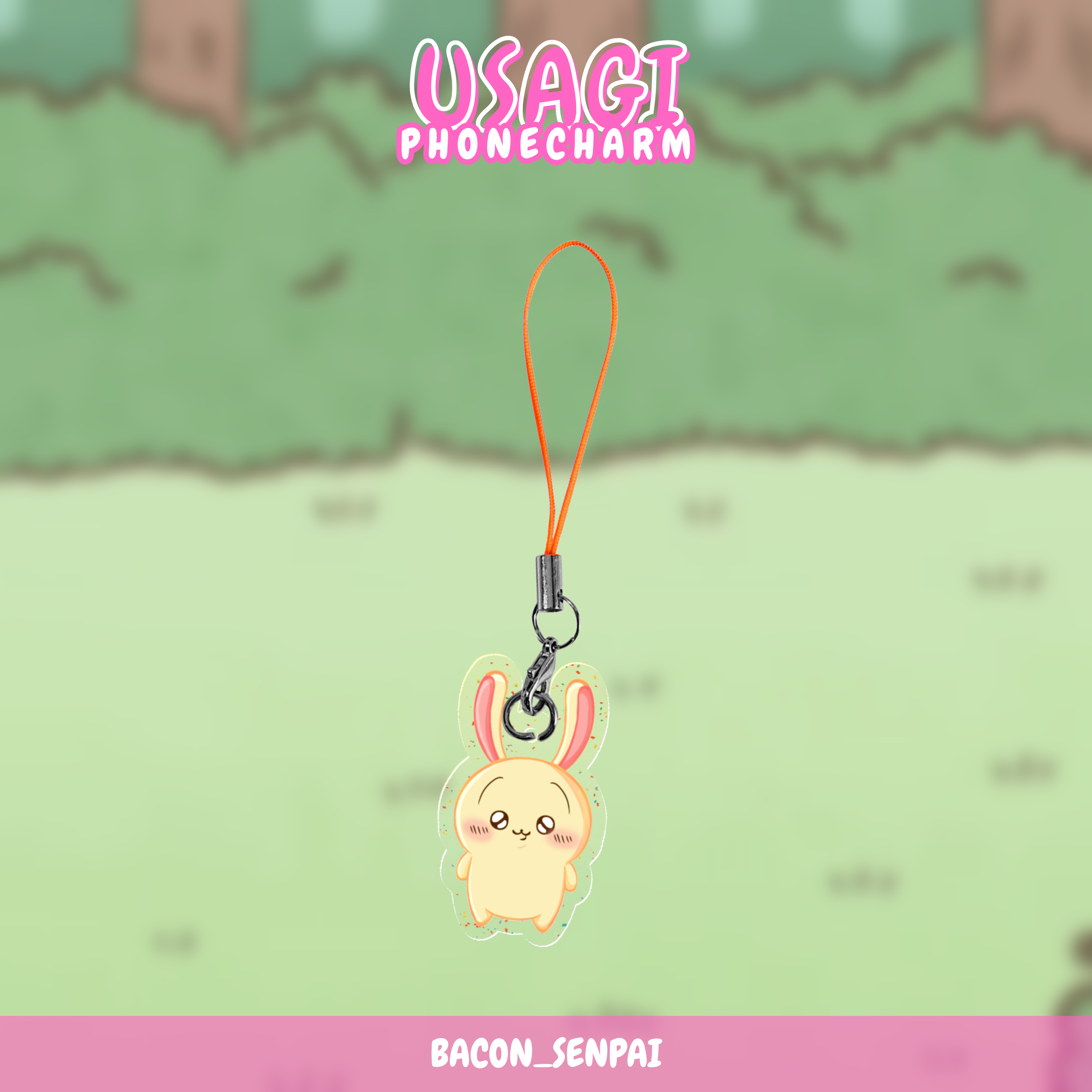 USAGI GLITTER PHONECHARM