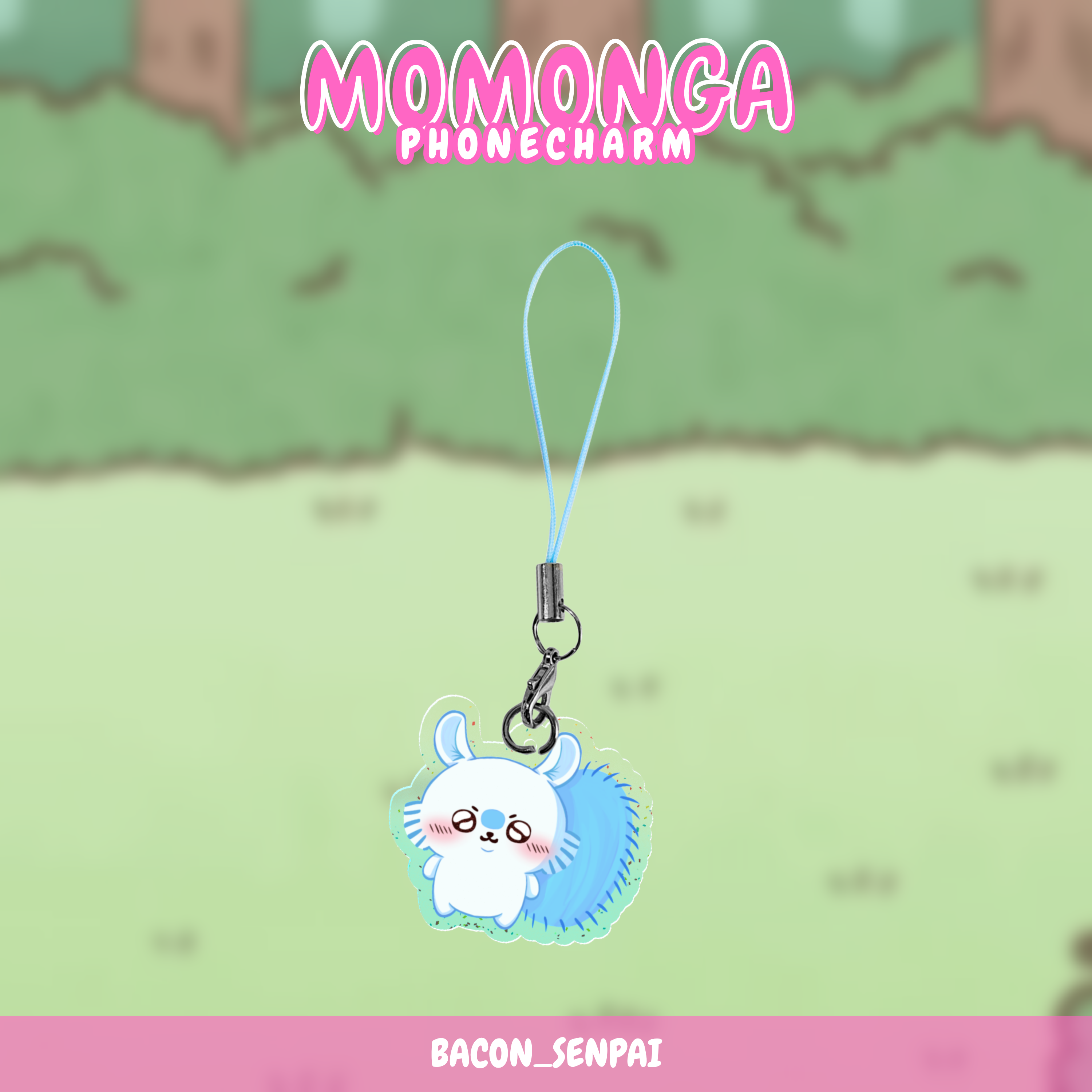 MOMONGA GLITTER PHONECHARM