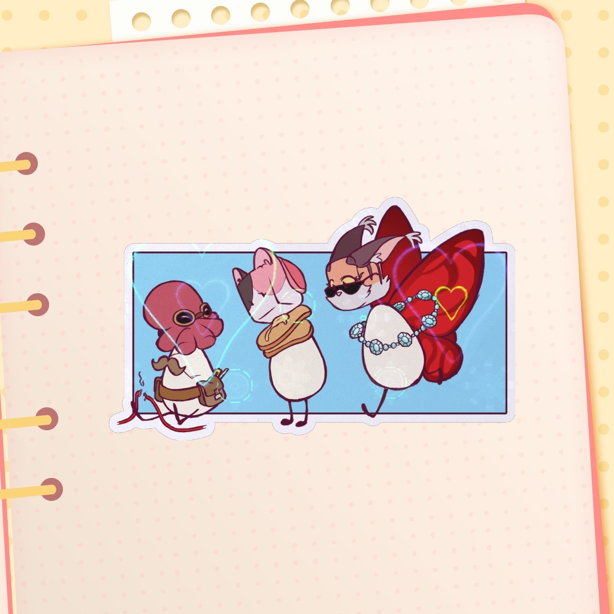 QSMP: Ramon, Empanada & Sunny - Die Cut Sticker